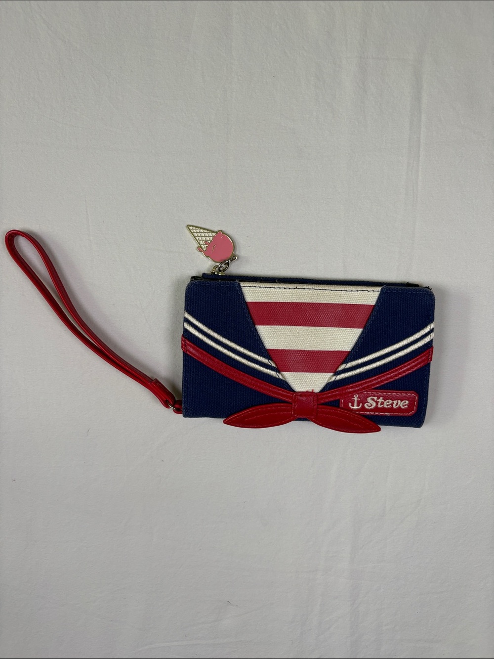 Steve Navy and Red Sailor Stripe Wristlet Clutch